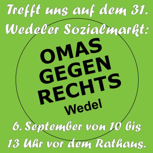 OMAS GEGEN RECHTS  - Wedel auf dem Sozialmarkt 