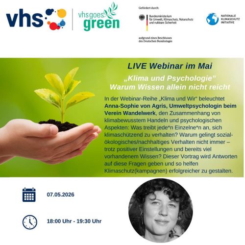 vhs goes green: Klima und Psychologie