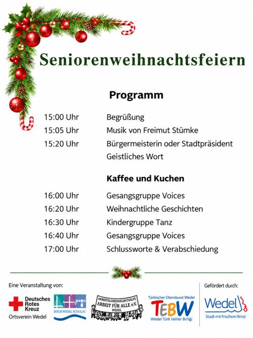 Seniorenweihnachtsfeiern Ü75+ zurück im Schulauer Fährhaus
