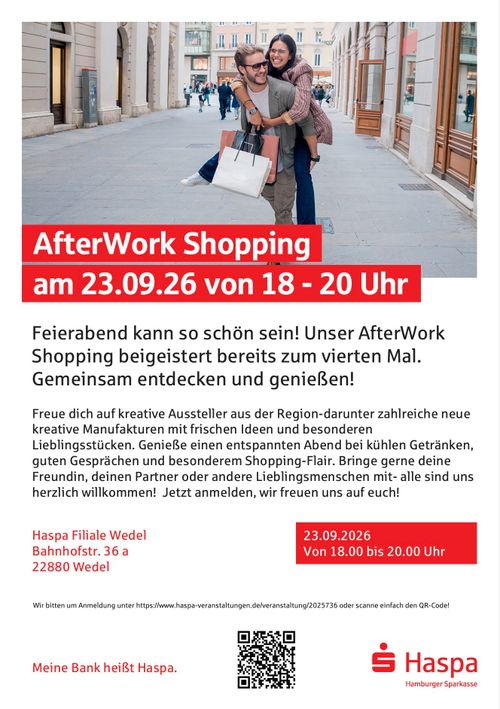 AfterWork Shopping - gemeinsam entdecken und genießen!