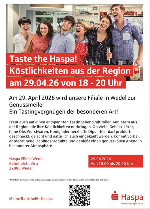 Haspa Tastingabend „Köstlichkeiten aus der Region“