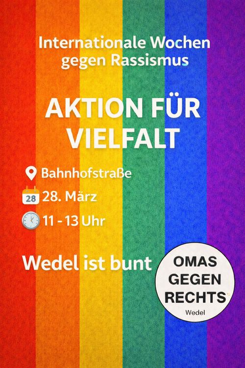 Straßenaktion der OMAS GEGEN RECHTS Wedel 