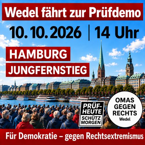 Wedel fährt zur Prüf-Demo nach Hamburg 