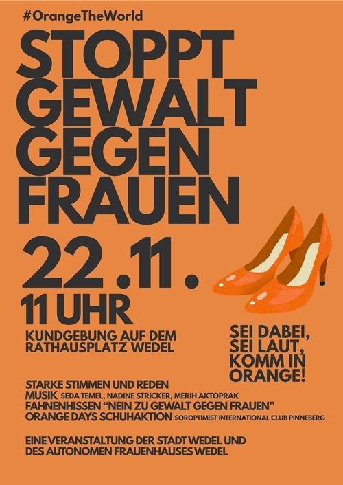 Kundgebung “ Stoppt Gewalt gegen Frauen!“ auf dem Rathausplatz