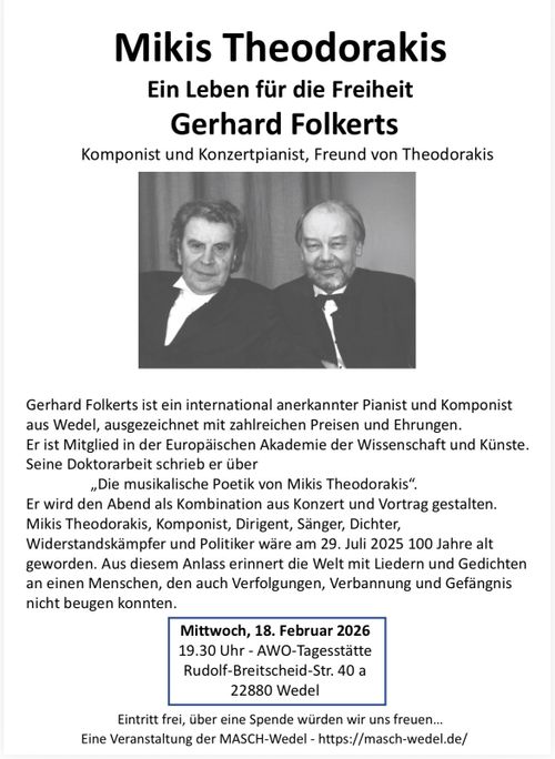 Theodorakis - Konzert, Gerhard Folkerts
