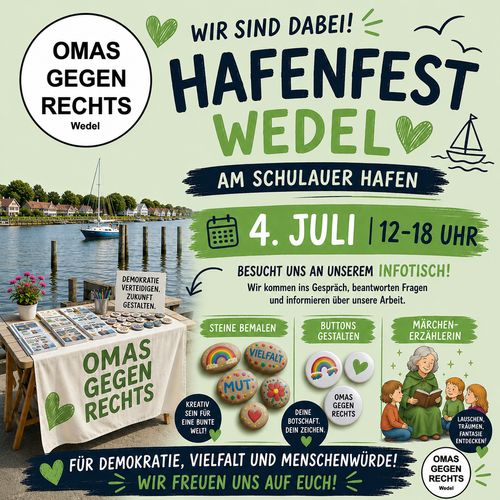 OMAS GEGEN RECHTS Wedel auf dem Hafenfest in Wedel 